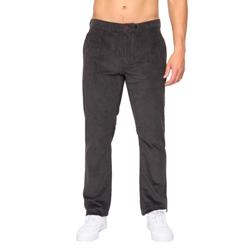 Crosshatch Mens Cordout Loose Pants / Anthracite